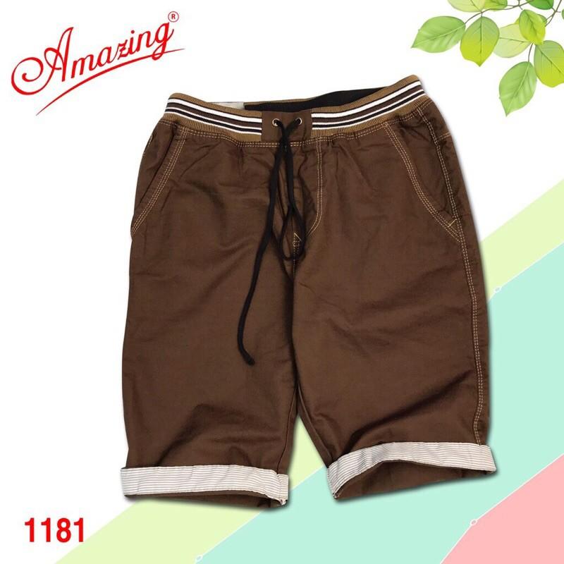 Quần Short Nam Lưng Thun Chất Kaki