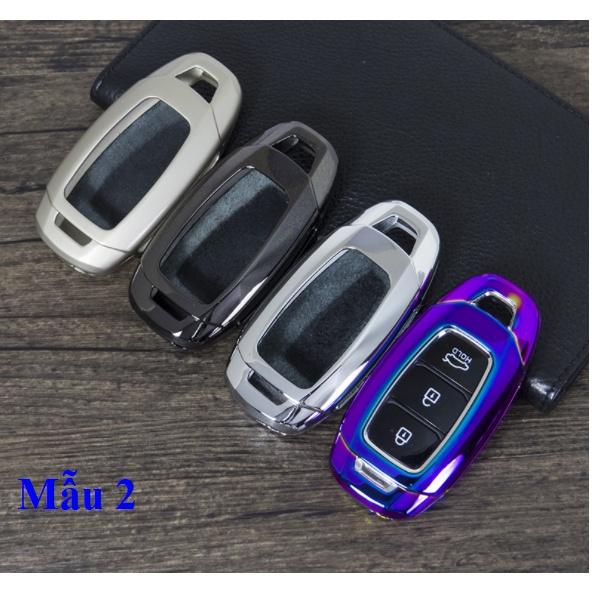 Ốp bọc chìa khóa Hyundai Accent, Kona, Santafe Inox sang trọng chống va đập