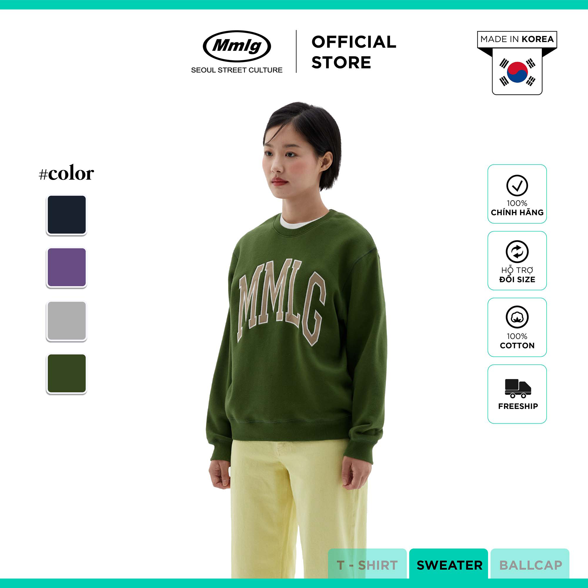 Áo tay dài Mmlg Varsity Sweat - Áo Hoodie Sweater cho nam, nữ, unisex