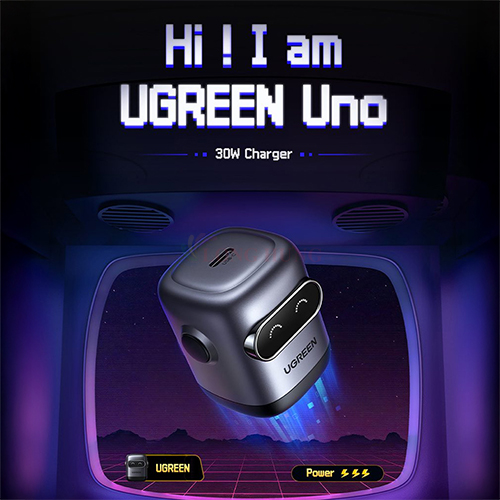 Cốc sạc Ugreen Uno RG GaN 1C Robot Fast Charger 30W X622 - Hàng chính hãng