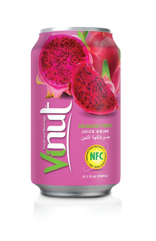 Lốc 6 Lon Nước Ép Thanh long Vinut nguyên chất 330ml