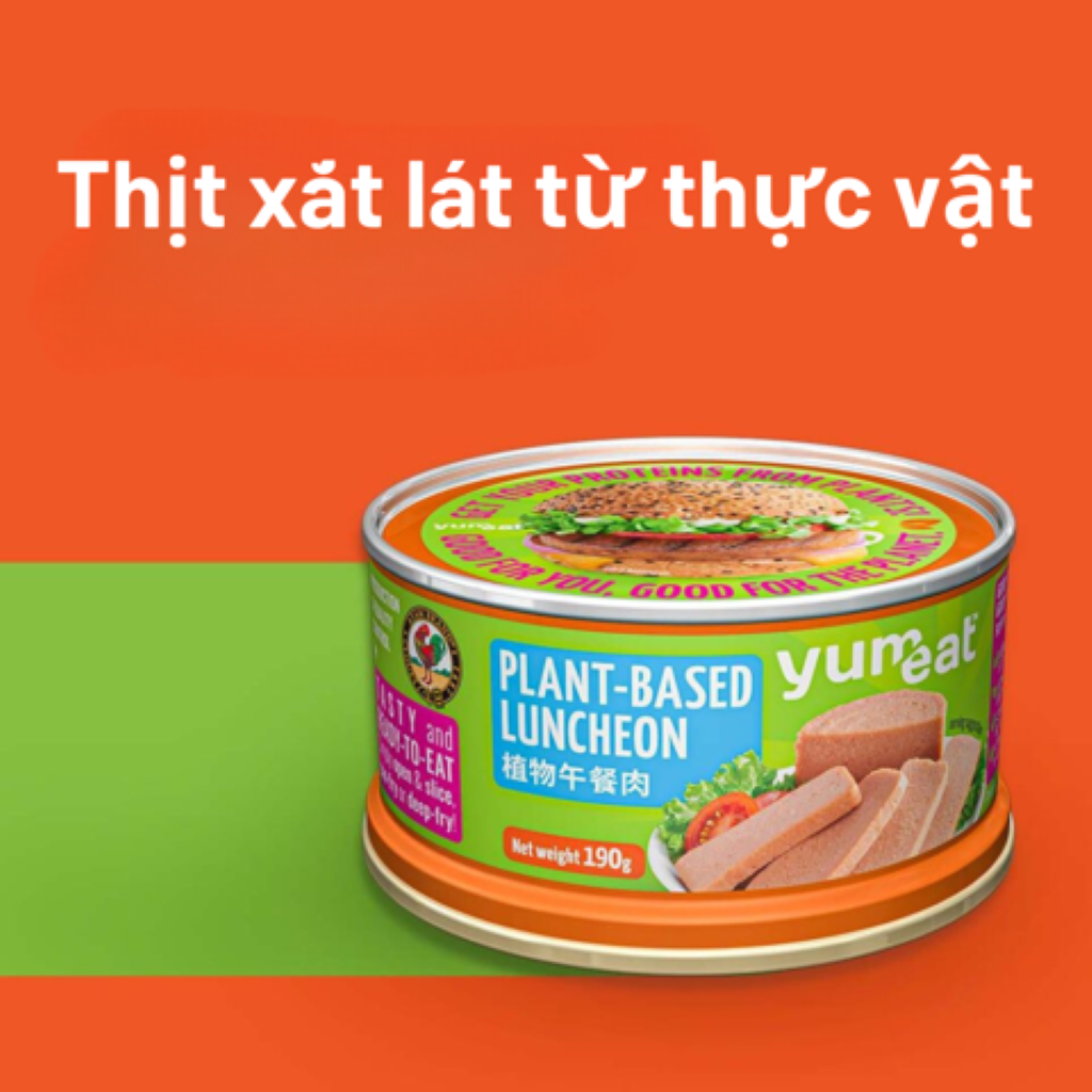 Thịt xắt lát từ thực vật Luncheon Yumeat 190g, Thực phẩm giàu protein thuần chay tốt cho sức khỏe và môi trường