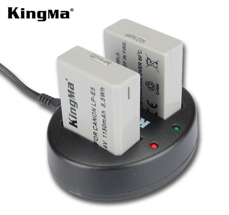 Combo 2 pin 1 sạc Kingma for Canon LP-E5 - Hàng chính hãng