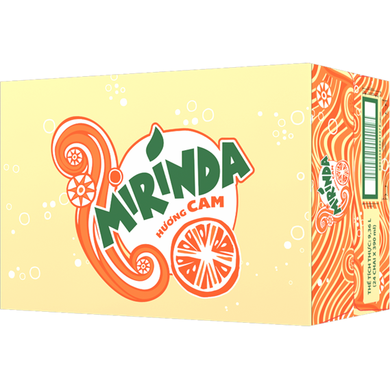 Thùng 24 Chai Nước Giải Khát Mirinda Cam (390ml / Chai)