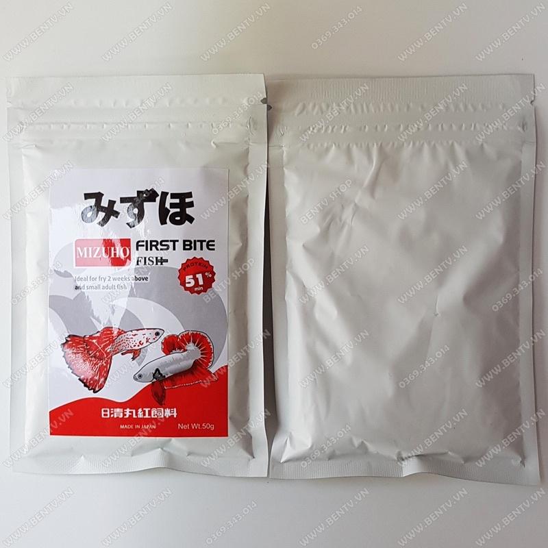 THỨC ĂN MIZUHO FIRST BITE DÀNH CHO CÁ BẢY MÀU, CÁ BETTA, CÁ THỦY SINH, CÁ CẢNH 50g