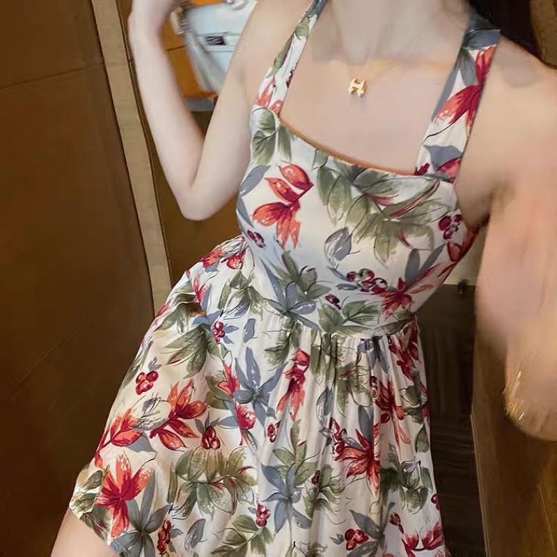 Đầm hai dây hoa dáng suông summer 2021