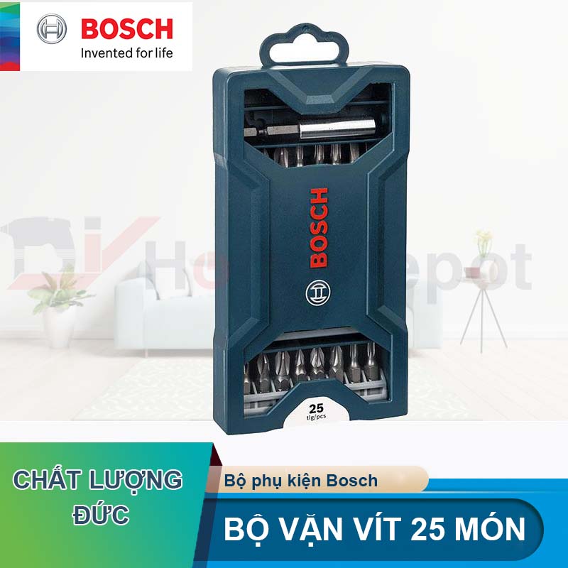 [Coupon 20K đơn 299K] Bộ mũi vặn vít Bosch 25 món 2607017400