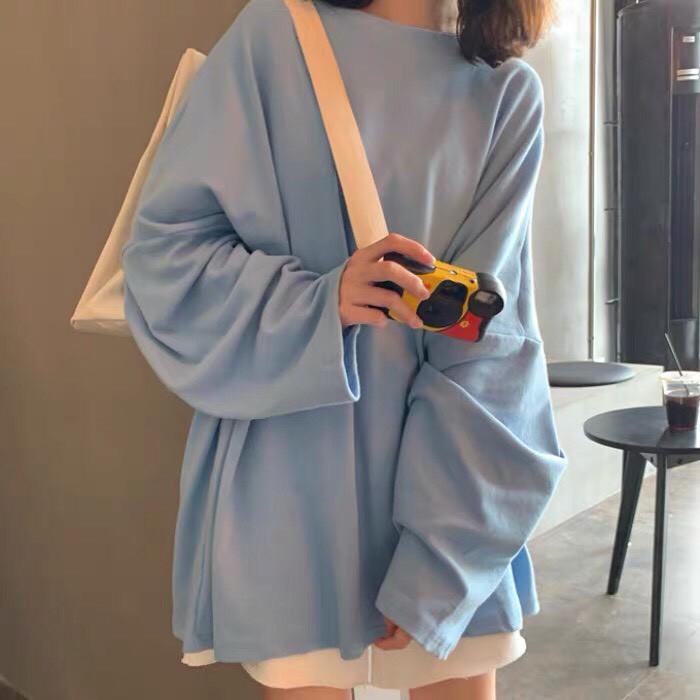 Áo Thun COTTON TAY DÀI TRƠN UNISEX NAM NỮ FORM RỘNG ULZZANG