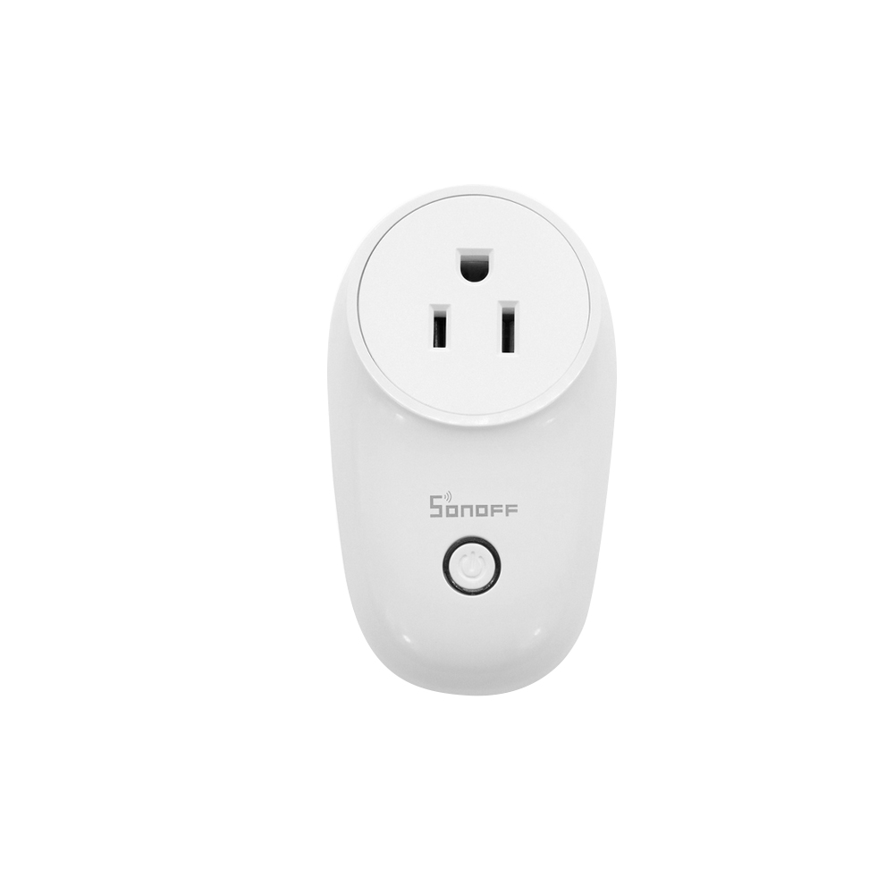 SONOFF S26 ITEAD Wifi Smart Socket Wireless Remote Control Charging Adapter Smart Home Power Sockets USUKCNAUEU Type EF Optional Via Phone App Smart Timer Compatible With Amazon Alexa & For Google HomeNest IFTTT Home Plug - White Us Plug