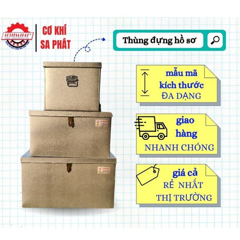 Thùng tôn đựng hồ sơ, tài liệu, đựng giấy tờ ( kích thước 50x35x25cm)