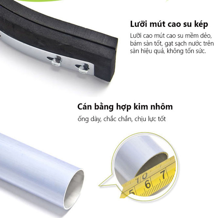 Cây Gạt Nước Sàn Nhà Khung Thép 55cm -75cm Hàng Chuyên Dụng, Chắc Chắn, Độ Bền Cao