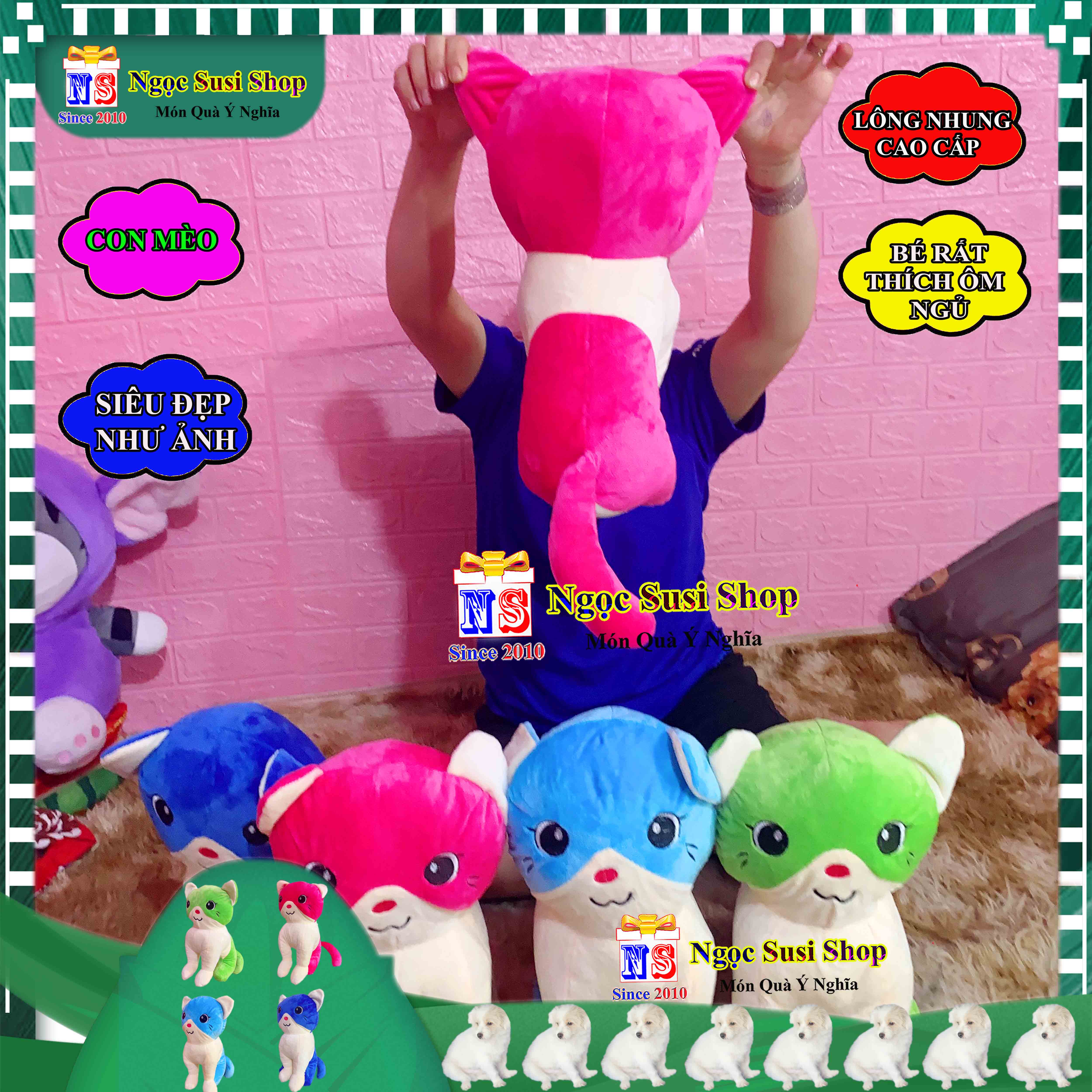 GẤU BÔNG CON MÈO NGỒI RẤT DỄ THƯƠNG DÀNH CHO BÉ YÊU HÀNG ĐỘC - GIAO NGẪU NHIÊN MÀU