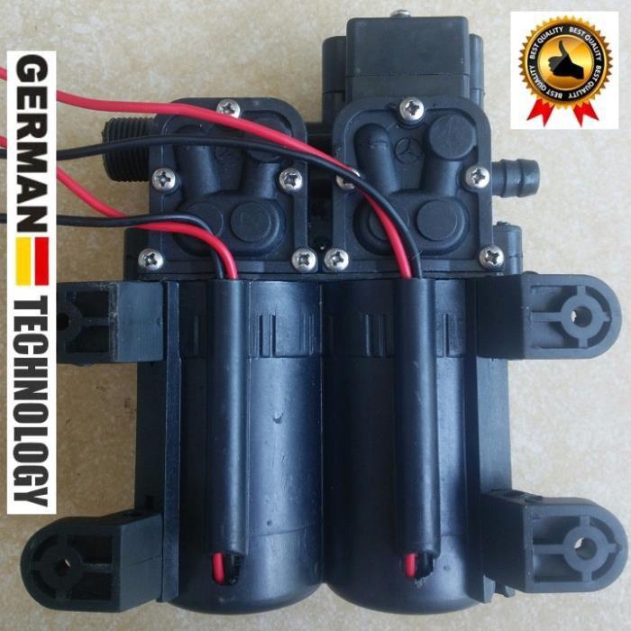 Bơm cao áp đôi 12v tự động + Nguồn 12v