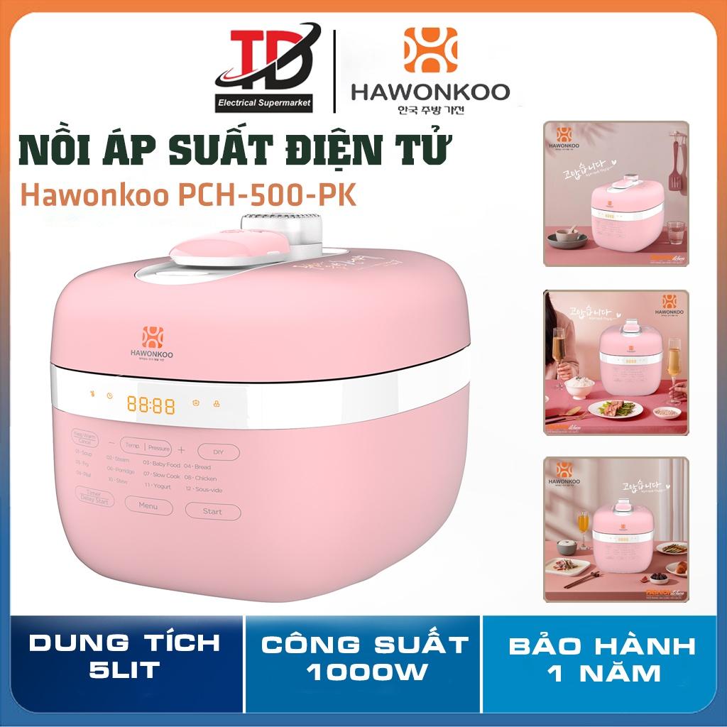 Nồi Áp Suất Điện Tử Hawonkoo PCH-500, 1000W-5.0Lit, 12 Chế Độ Nấu, Hàng Chính Hãng