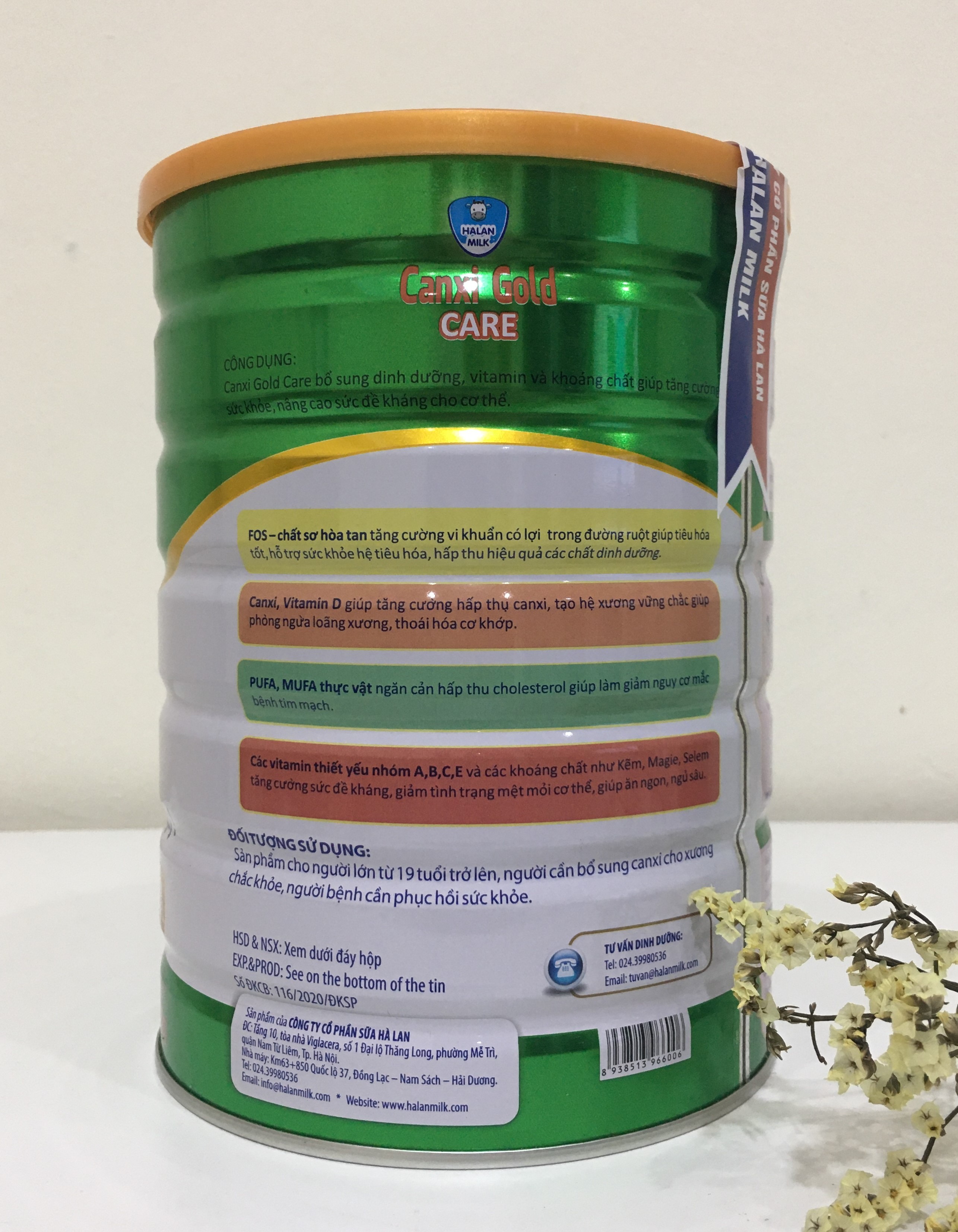 Sữa Canxi Gold Care - Halan Milk - 400gr - Cho xương chắc khỏe