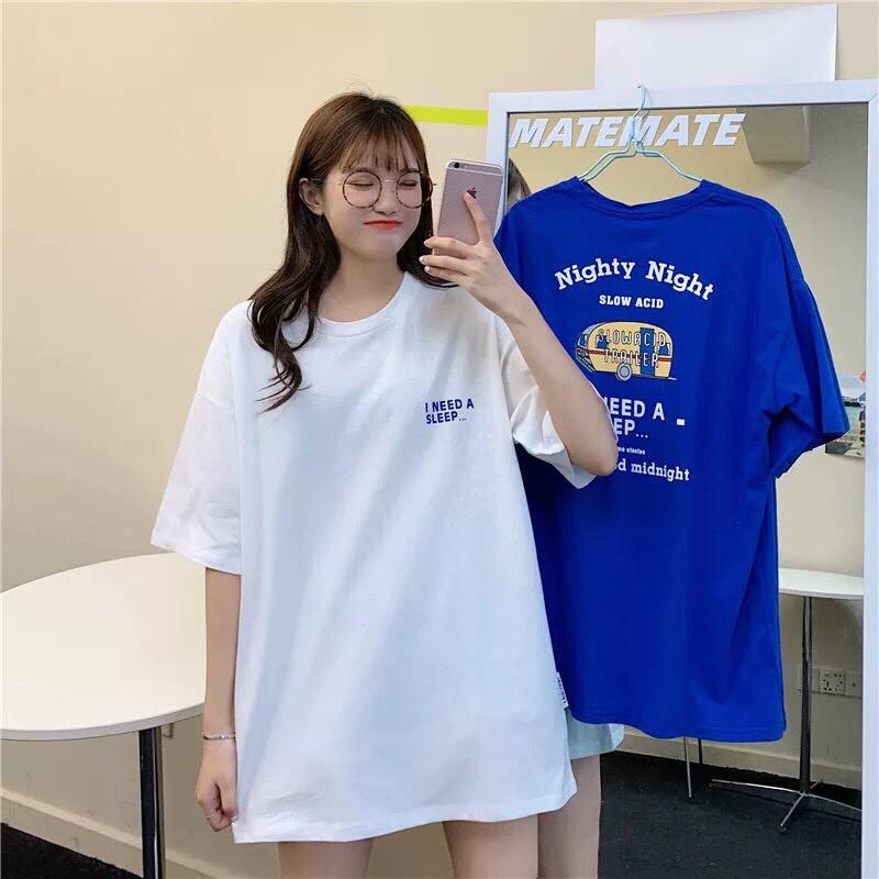 Áo thun tay lỡ Unisex Freesize từ 40-70kg