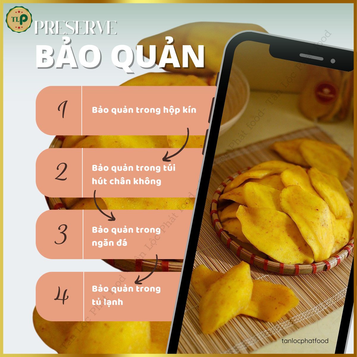 XOÀI SẤY MUỐI ỚT TÂN LỘC PHÁT 1KG GỒM 2 BỊCH 500G
