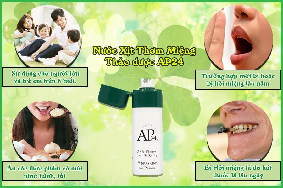 Xịt thơm miệng sạch tức thì Nuskin AP24 Anti-Plaque Breath Spray 30ml