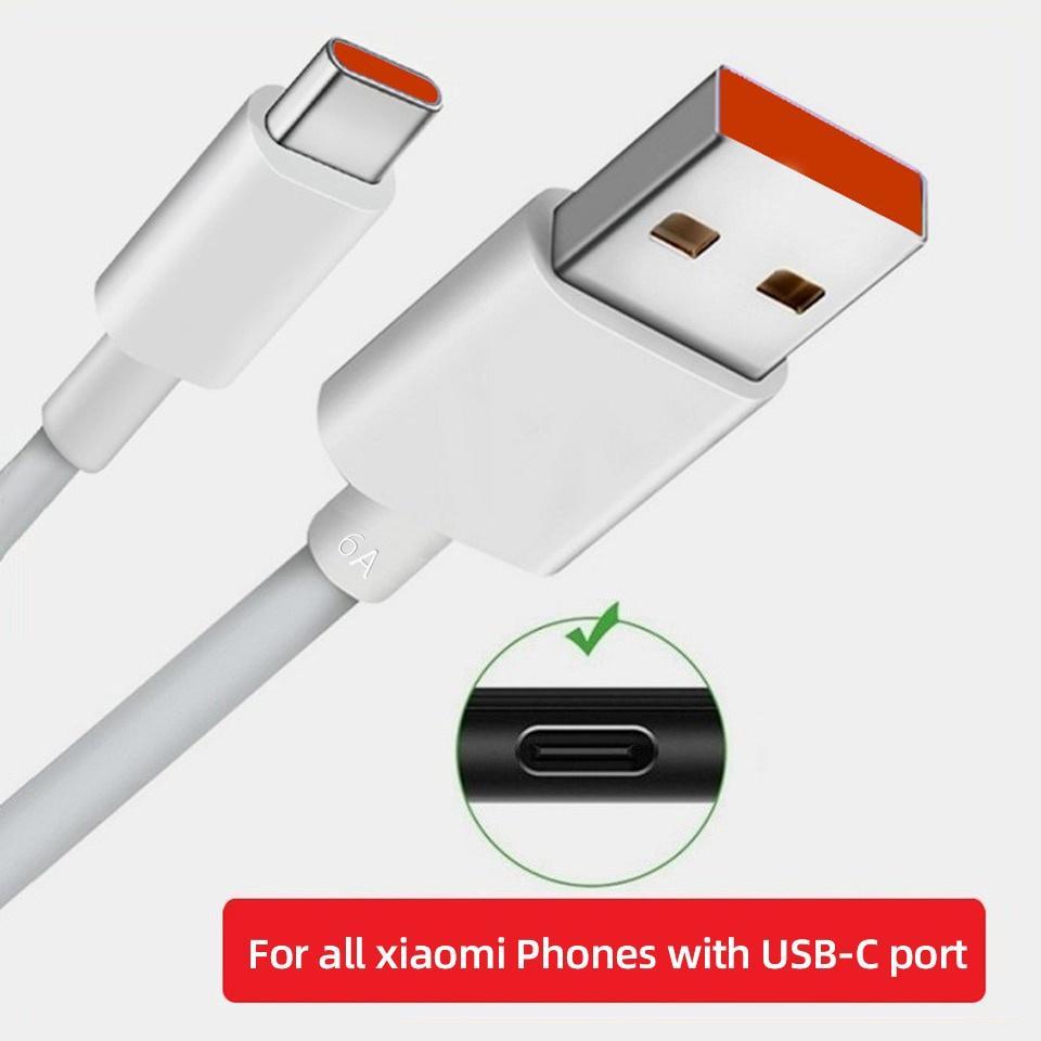 Cáp Sạc Nhanh Loại C Xiaomi 6A 33w Cho Mi 11 10 Pro 9T Redmi Type C