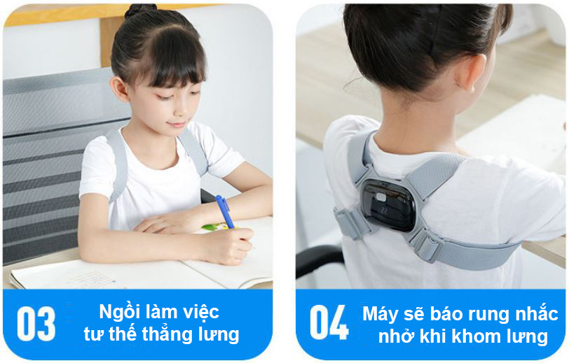 Đai Chống Gù Lưng Trẻ Em Người Lớn Thông Minh Cảm Ứng Rung Khi Lưng Gù Sai Tư Thế - Chính Hãng Amalife