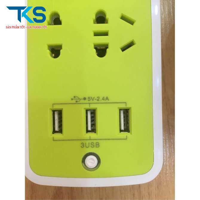 Ổ điện 16 lỗ chống giật cao cấp Xanh có cổng USB tiện dụng - Đình Dương Shop