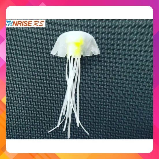 Sứa Silicone Trang Trí Trong Suốt Phát Sáng Chuyên Trang Trí Bể Cá