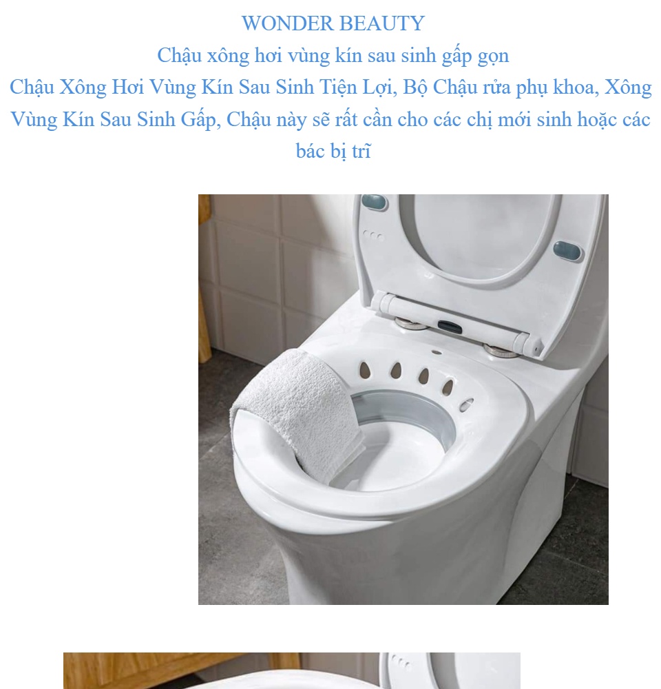 Chậu xông hơi cho bà mẹ sau sinh