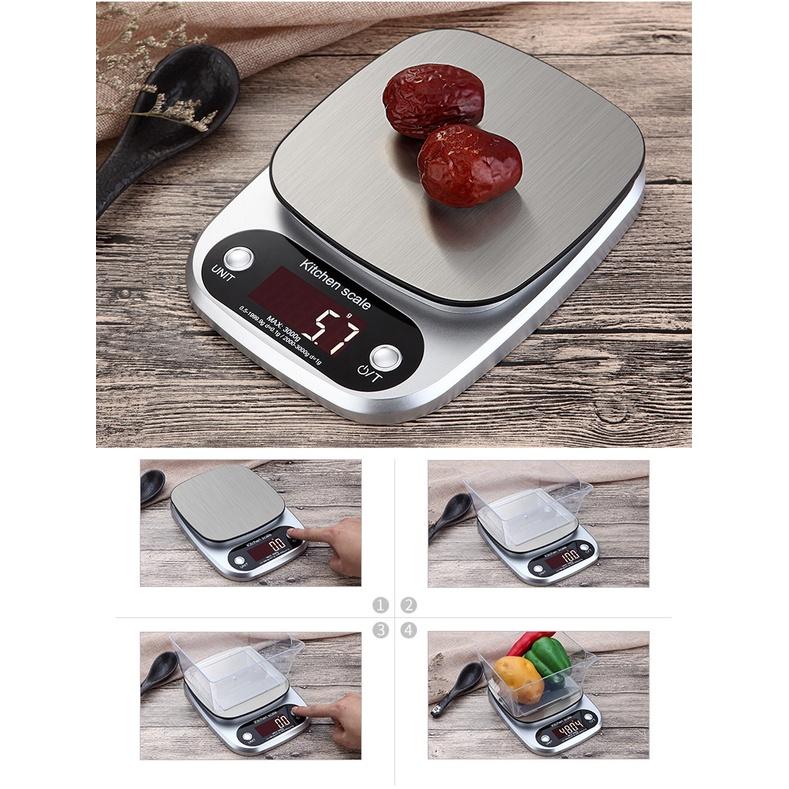 Cân điện tử mini 10kg/5KG/3KG dùng trong nhà bếp, cân thực phẩm, làm bánh Ebalance Kitchen Scale