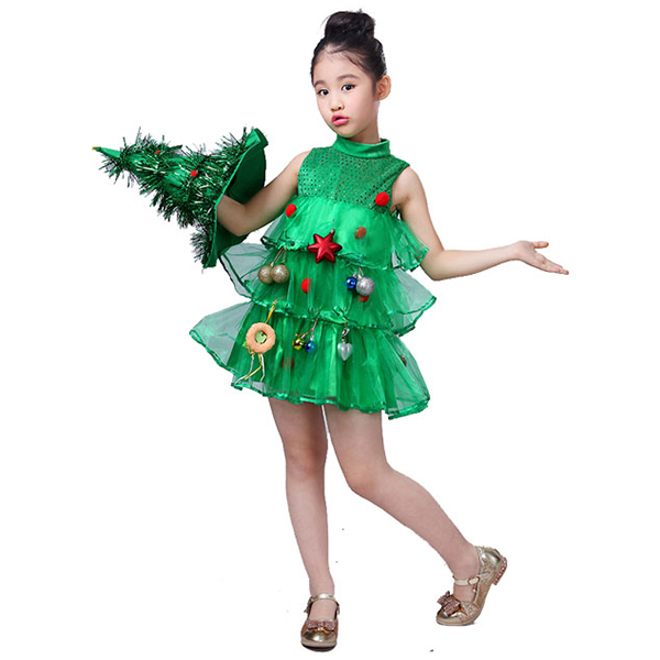 Đầm cây thông noel bé gái D345