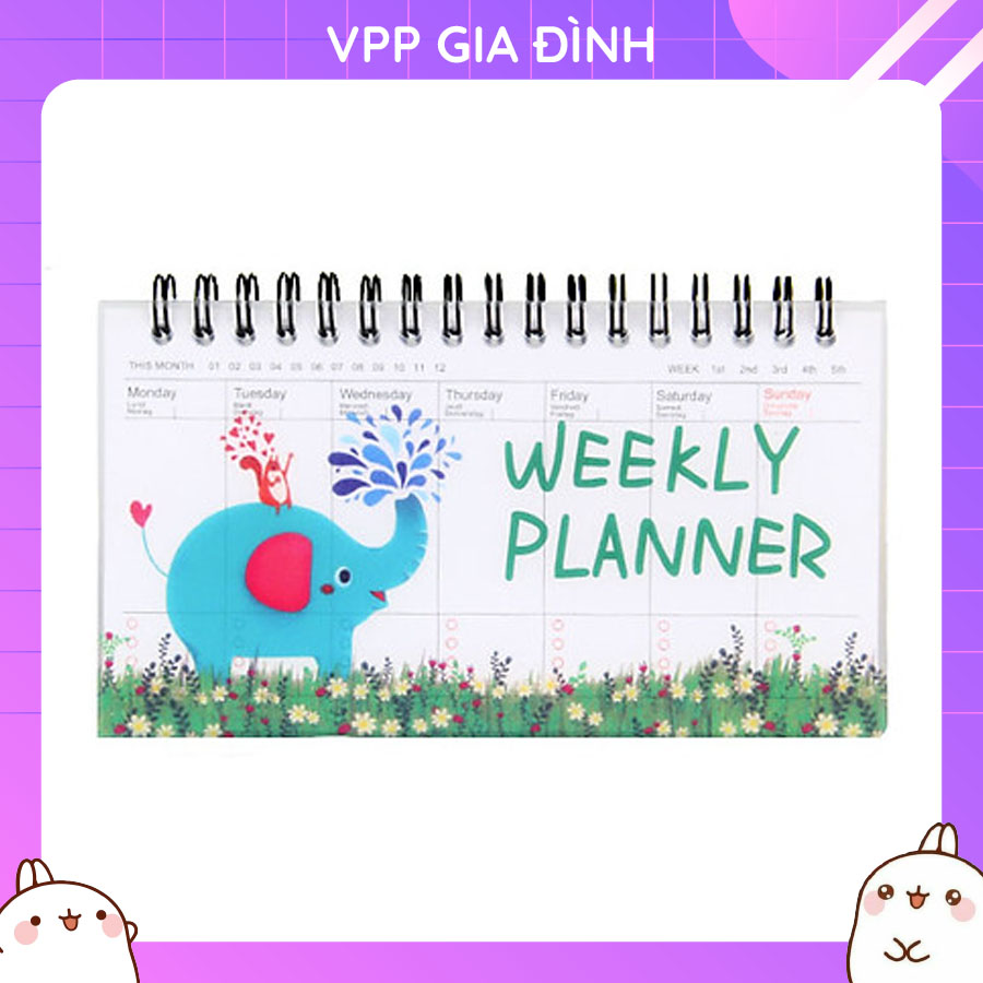 Sổ Kế Hoạch Tuần Valentine Tình Nhân Weekly Planner Ghi chú Giấy Note