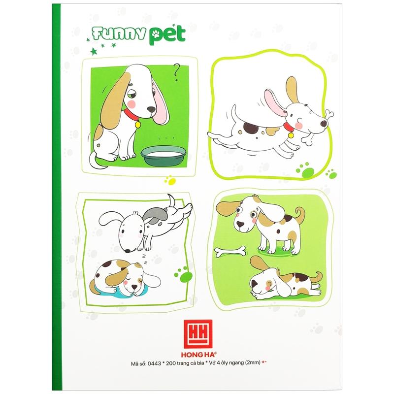 Vở Class Funny Pet - 4 Ly Ngang 200 Trang 58gsm - Hồng Hà 0443 (Mẫu Màu Giao Ngẫu Nhiên)