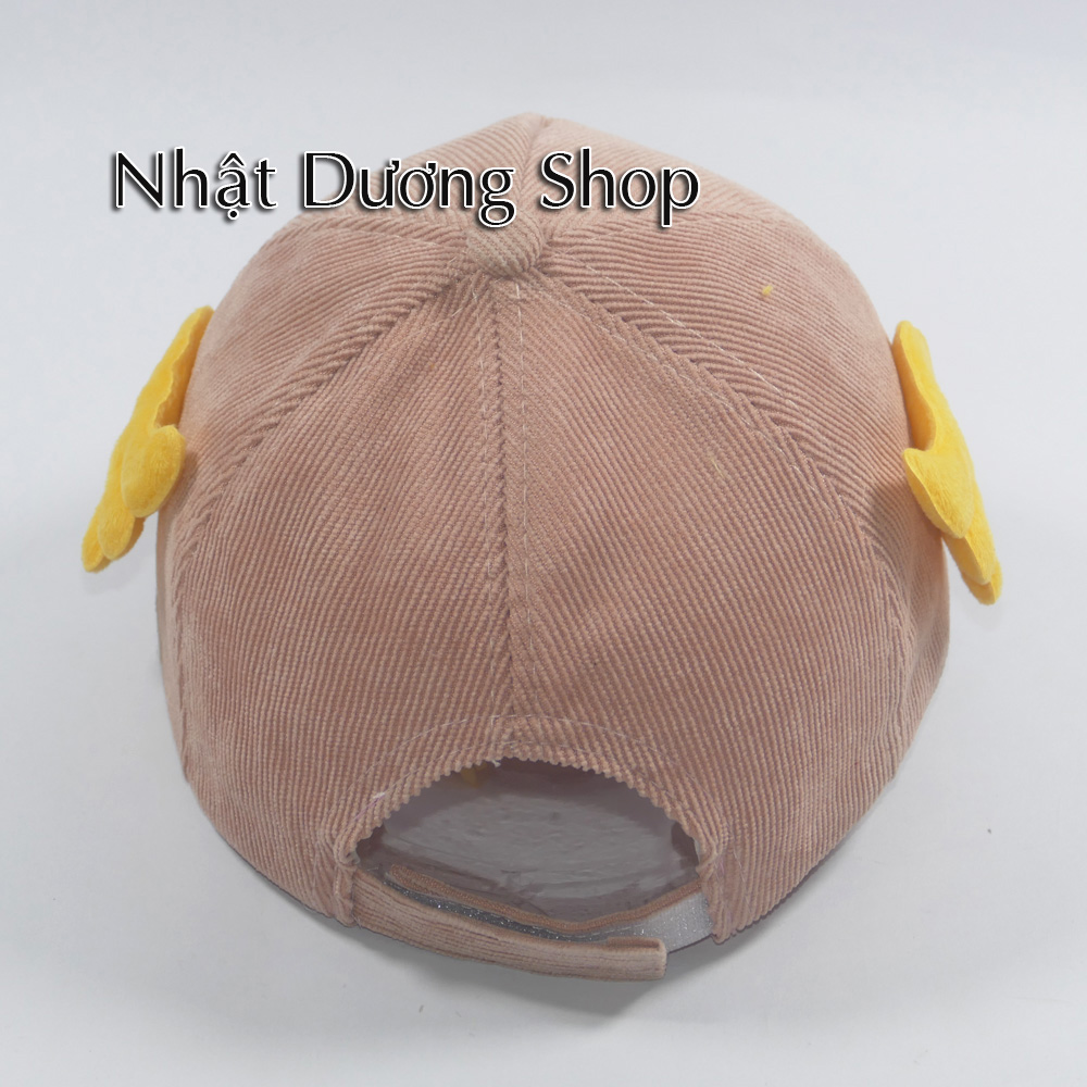 Nón kết trẻ em con vịt kêu Cạp Cạp, vài nhung mềm cho bé 2 đến 5 tuổi - êm ái dành cho bé
