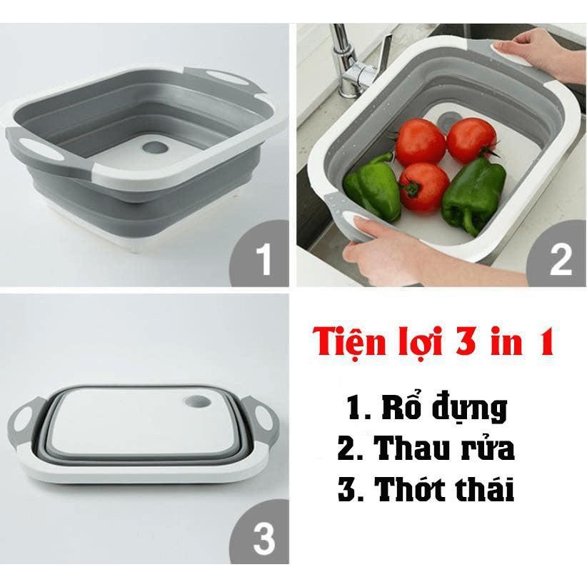 XẢ KHO GIÁ GỐCBộ chậu gấp gọn kèm thớt đa năng 88011 SHOP CR7