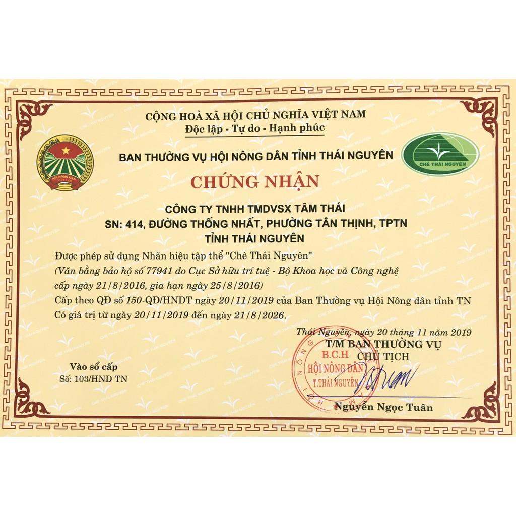 Đặc Sản Thái Nguyên - Trà Nõn Tân Cương Thái Nguyên Gói 100G Trà Xanh Tâm Thái Số 1 Chè Thái Nguyên Đặc Biệt 100G - 100G