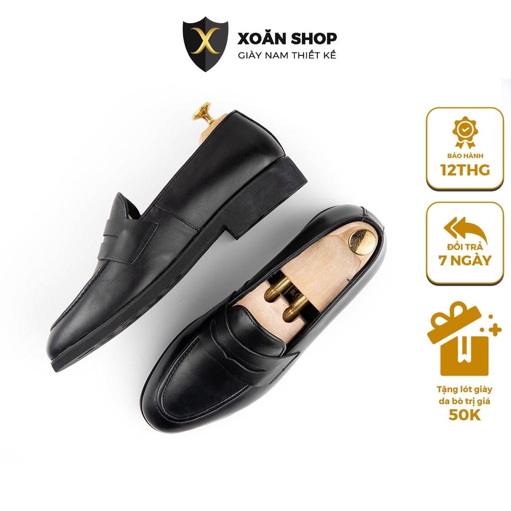 Giày Lười Nam Loafer Công Sở Siêu Bền Đẹp XOĂN SHOP Da Pu Pu Size 38 Đến 42 Màu Đen Bảo Hành 24 tháng - G065