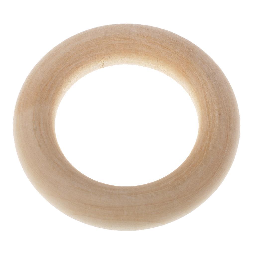 2-17pack 10 Pieces Natural Wood Loop Ring Wood Material for DIY Jewelry Findings