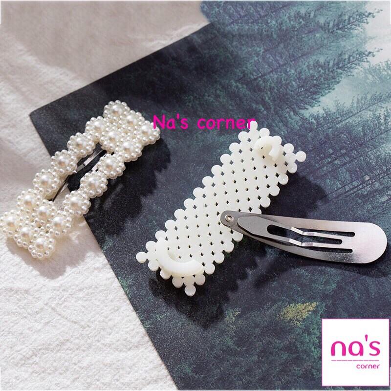 Kẹp tóc mái nhựa giả ngọc trai dễ thương