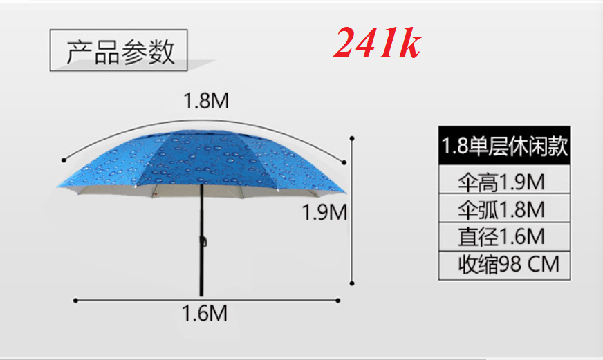 Ô câu cá 1,8m 360 độ
