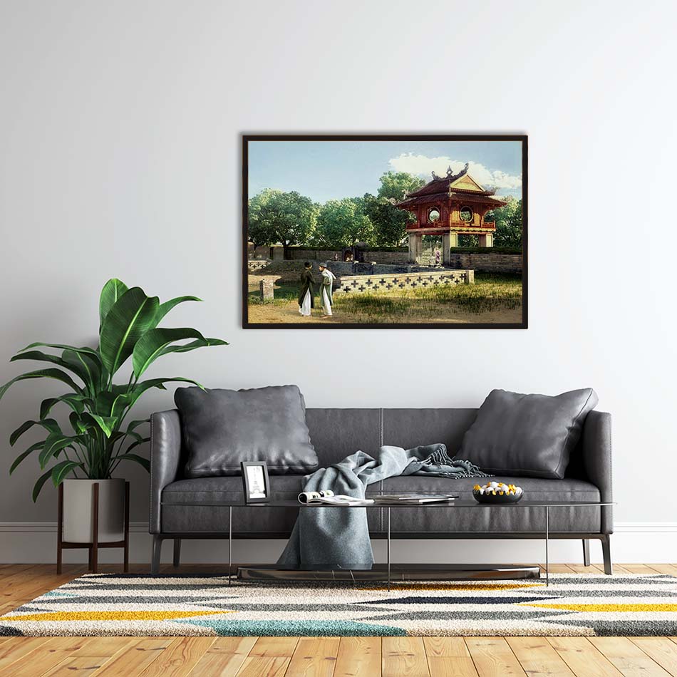 Tranh phong cảnh Hà Nội xưa - HNX051