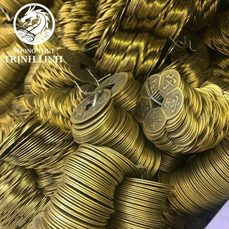 ĐỒNG XU HOA MAI 5 CÁNH PHONG THỦY