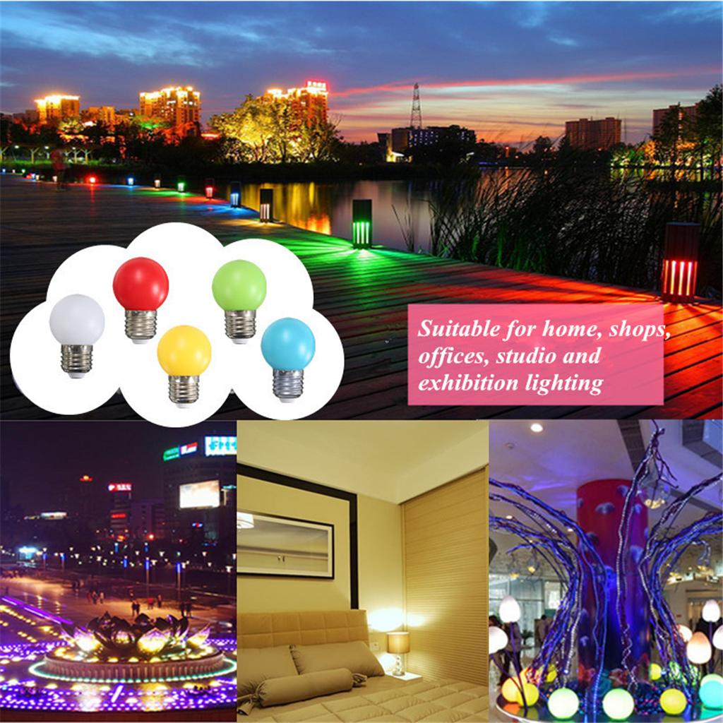 3 Piece E27 Screw Base 1W LED Golf Ball Light Bulb Globe Lamp for Holiday Party Decoration 220V -Warm White