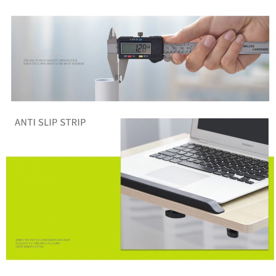 Bàn Máy Tính Di Động 2 dạng ngồi ghế hoặc ngồi trên giường Simple Way Life Chỉnh Xoay Kệ Sách