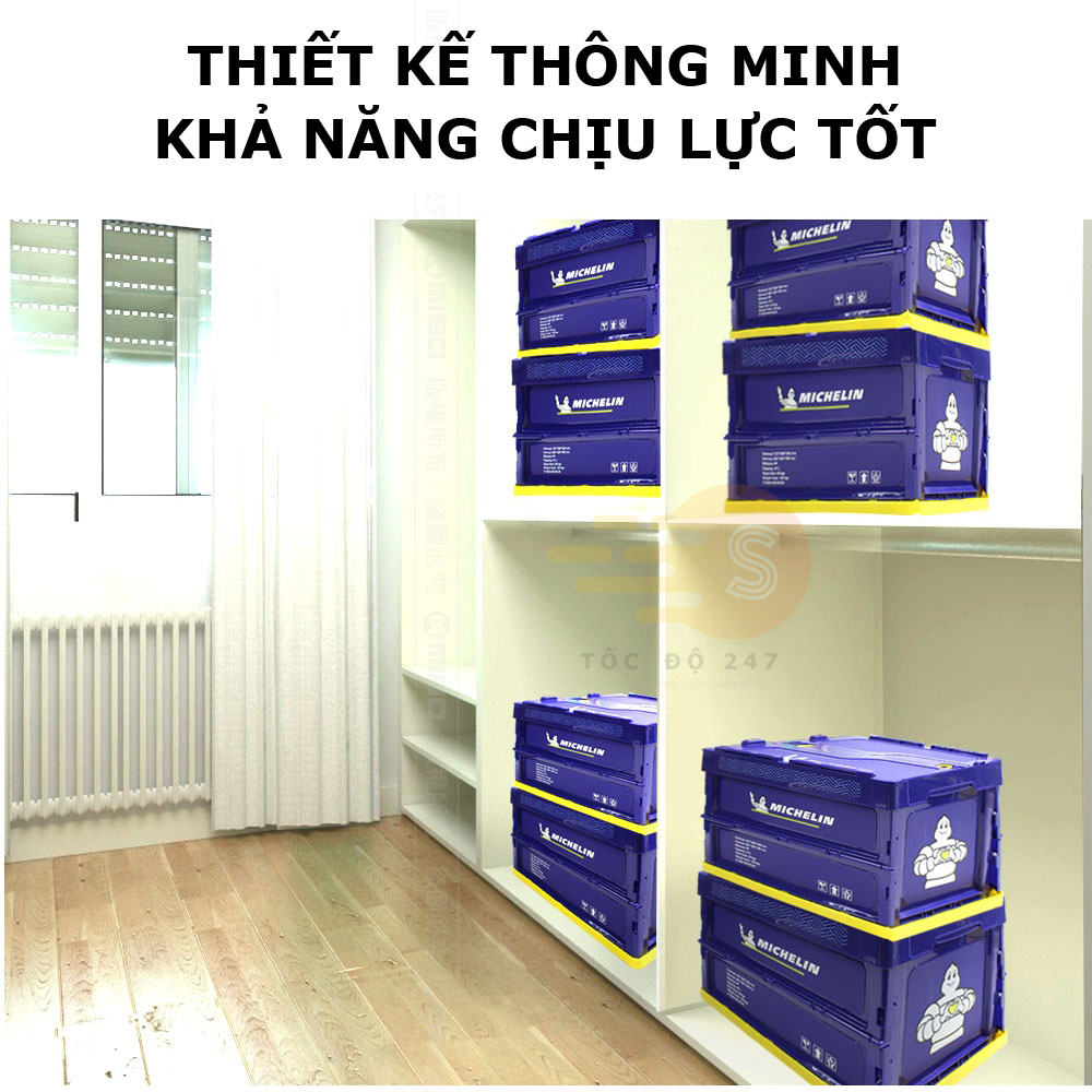 Thùng lưu trữ gấp gọn trên ô tô 18L, 36L, 48L Michelin