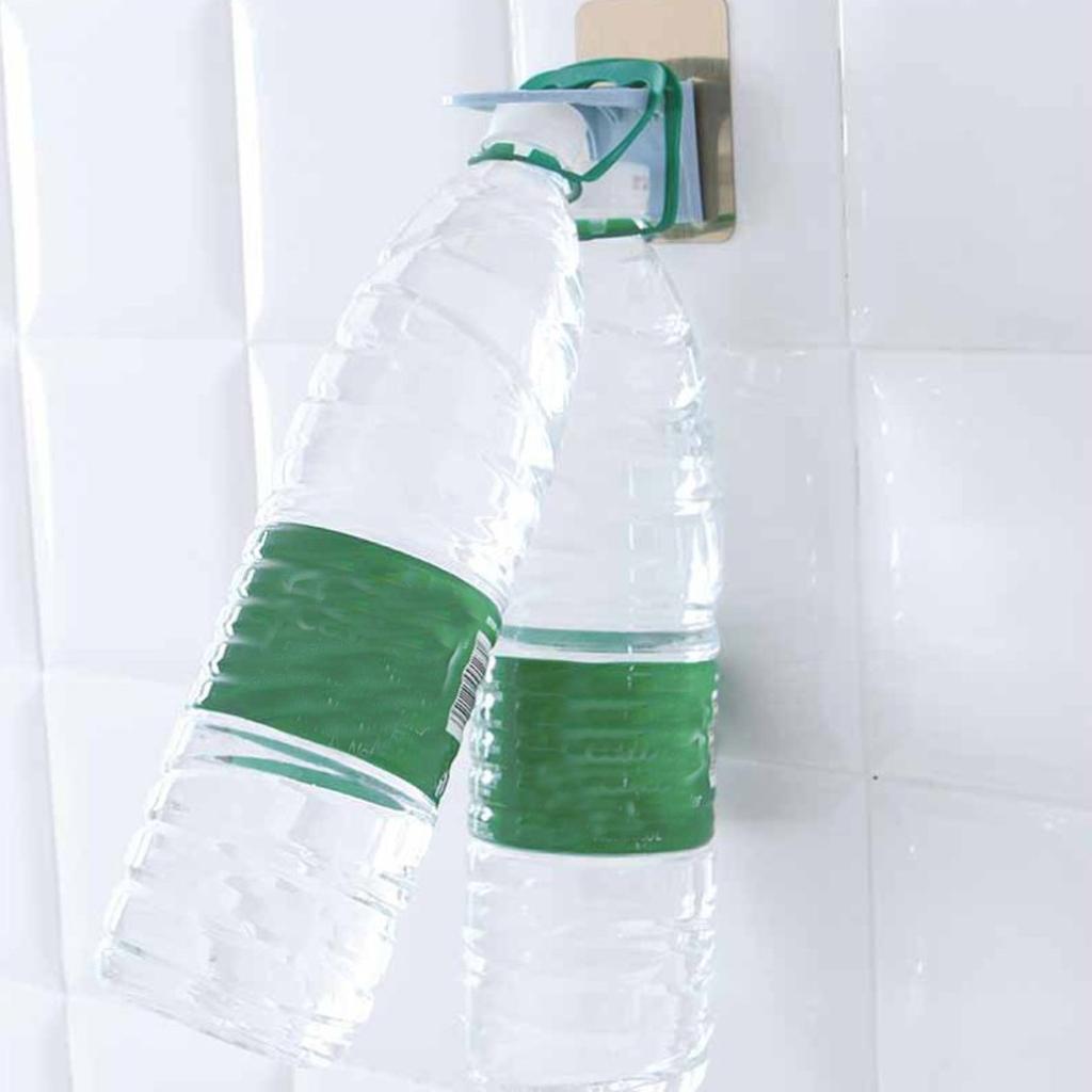 Self Adhesive Wall Mounted Bathroom Shampoo Hanging Rack Shower Gel Bottle Holder Hanger 3 Colors