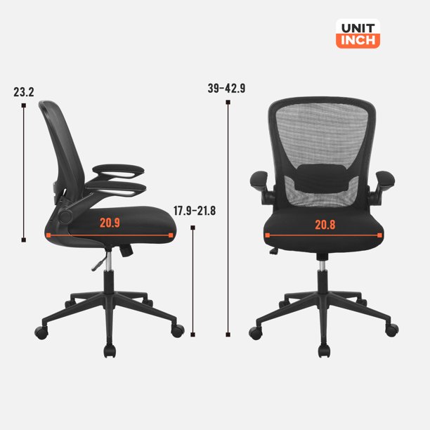 Ghế Làm Việc Lưới Chân Xoay Tay Mở Gập AMA-518-M