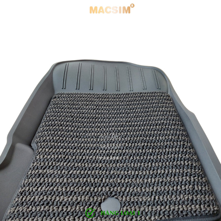 Thảm lót sàn ô tô 2 lớp cao cấp dành cho xe Ford Ranger/Raptor 2023-2024+ nhãn hiệu Macsim 3w chất liệu TPE