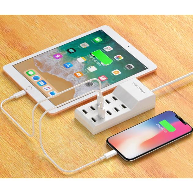 Ổ Cắm Sạc USB 10 Cổng 50W YC-AL8