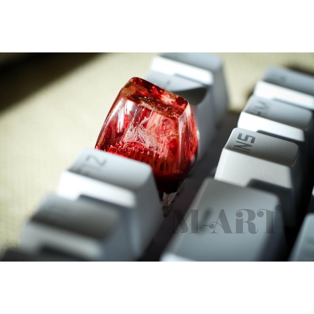 &quot;Nút dành cho Bàn Phím Cơ&quot; chủ đề Red Texture Xuyên Led - Red Texture resin keycap