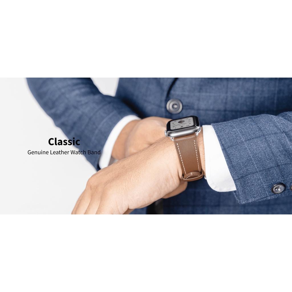 Dây đeo SwitchEasy Classic Genuine Leather For Apple Watch Series (1~8/SE/Ultra) da thật cao cấp Hàng Chính Hãng