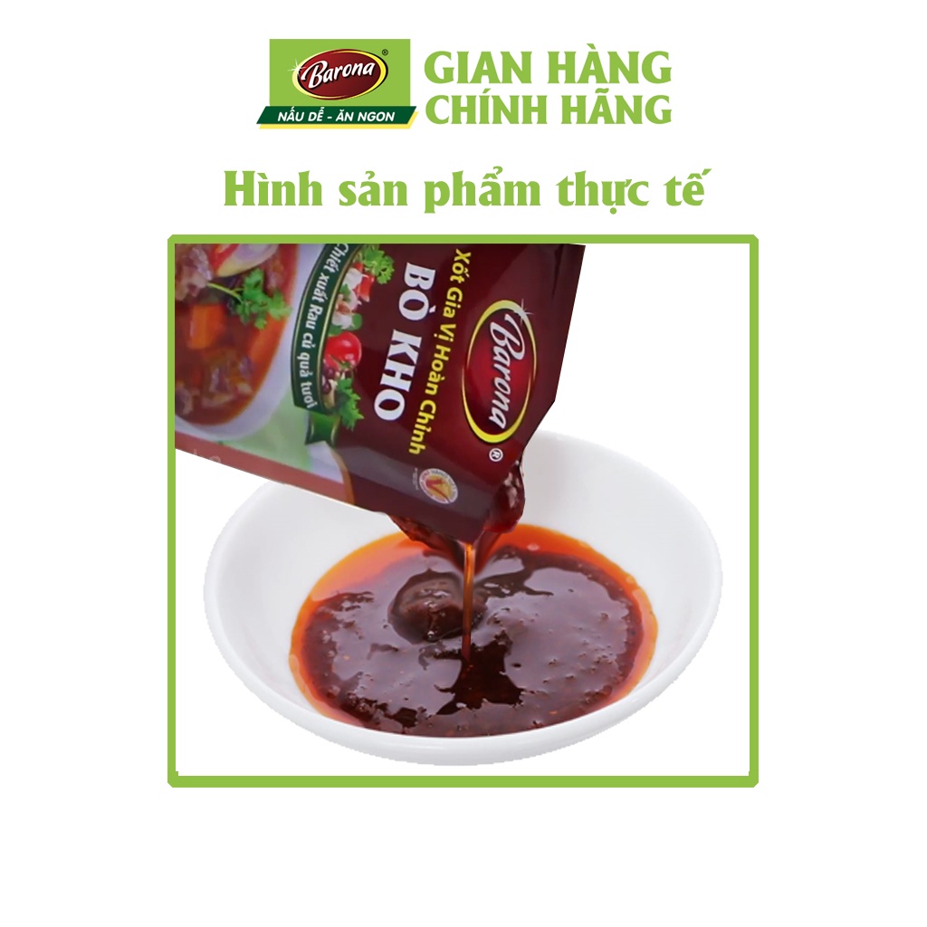 Combo 1 hộp (20 gói) xốt gia vị hoàn chỉnh Barona 80g